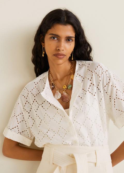 Camicia Ricamata Traforata