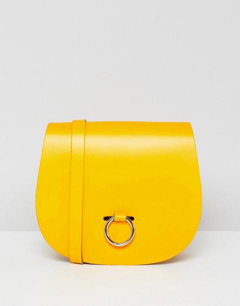 The Leather Satchel Company - Borsa A Bisaccia Con Chiusura Ad Anello Sitle Toro - Giallo