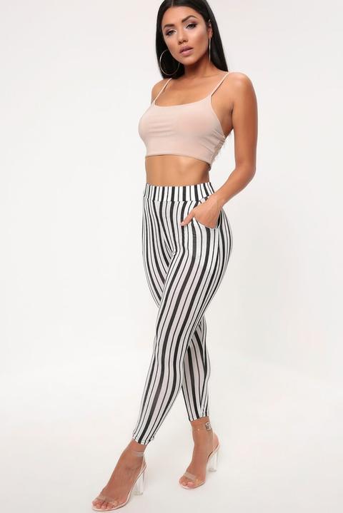 Black/white Stripe Leggings