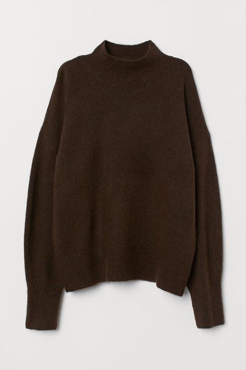 H & M - Pullover In Maglia Fine - Marrone