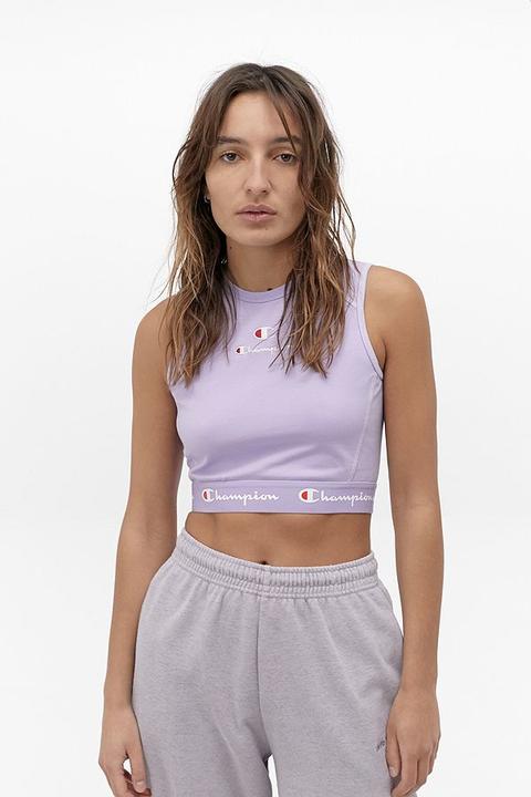 Champion Lilac Sleeveless Cropped Top - Purple Xs At Urban Outfitters