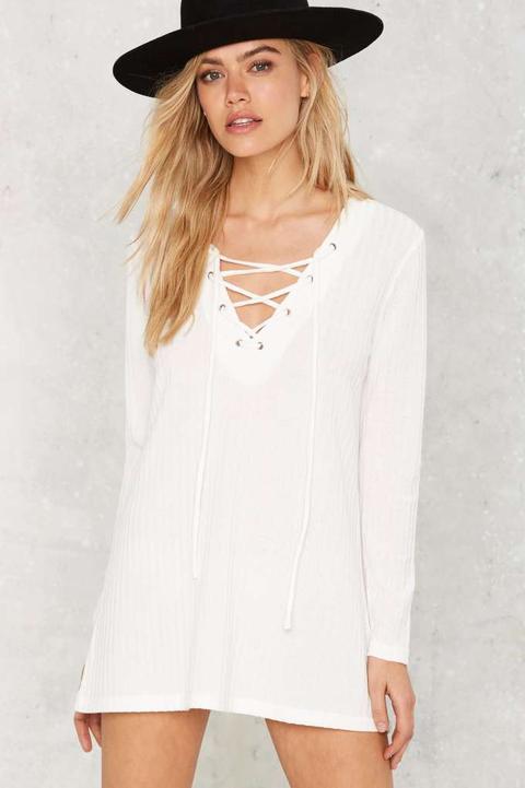 Point Dume Lace-up Tunic Top