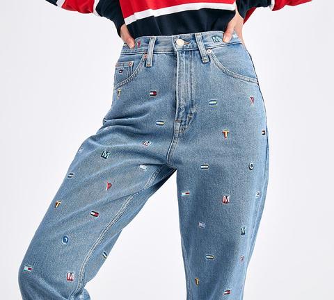 tommy letter jeans