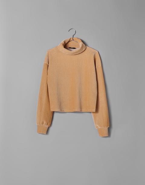 Pullover Cropped A Collo Alto