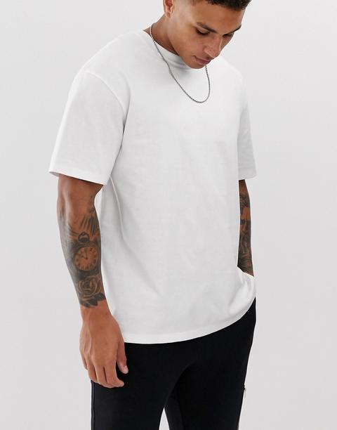 Camiseta Extragrande Blanca De Topman-blanco