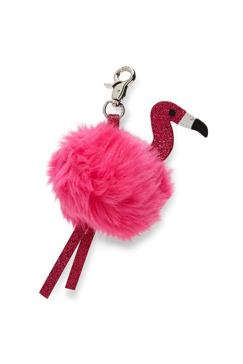 Flamingo Pom Pom Keychain