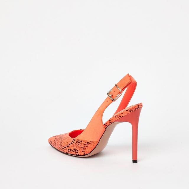 orange slingback shoes