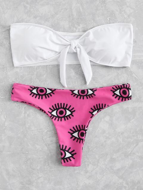 Bikini Knot Eye Print