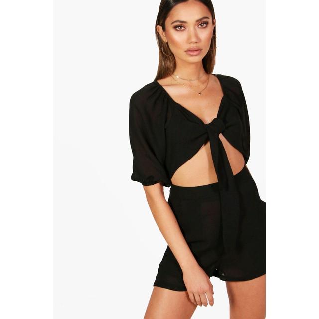 balloon sleeve playsuit