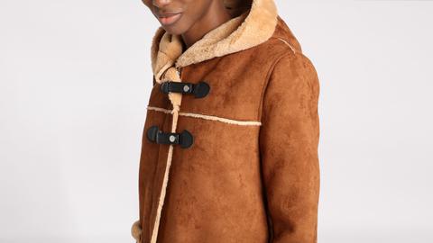 duffle coat camel femme