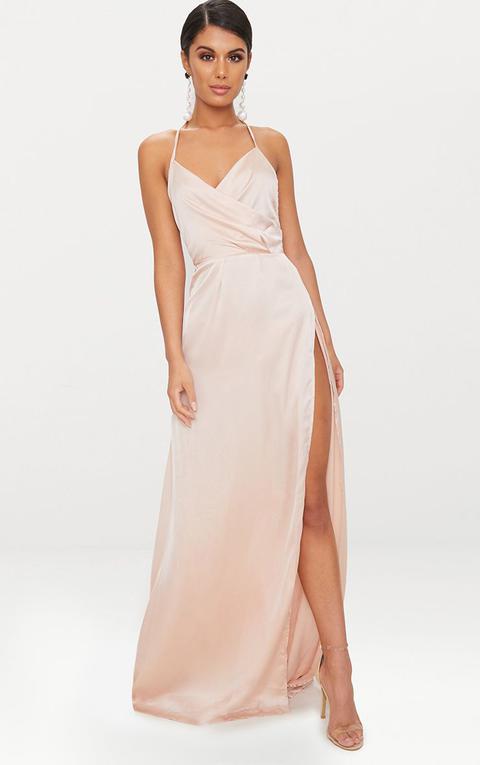 robe longue satin fendue