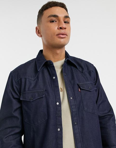 Levi's Barstow Western Relaxed Fit Denim Shirt In Bonded Denim Rinse-blue