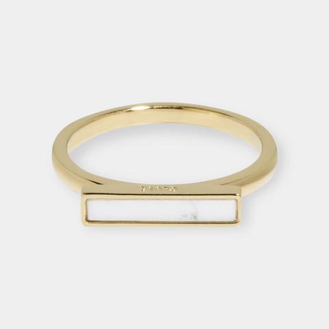 Idylle Gold Marble Bar Ring - 52