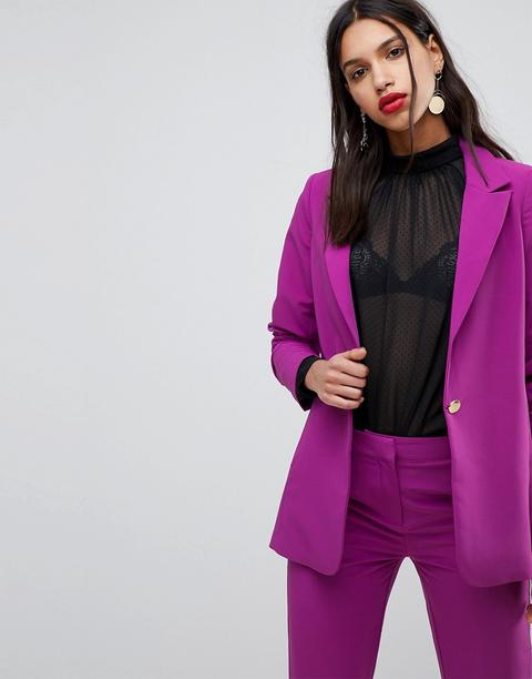 Y.a.s - Blazer Sartoriale In Colore Vivace - Viola