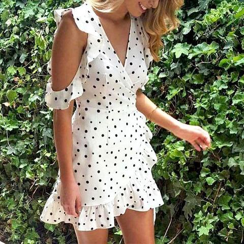 Kinsey Polka Dot Ruffles Dress