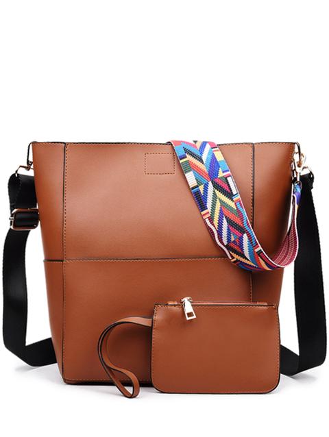 Print Strap Pu Leather Crossbody Bag