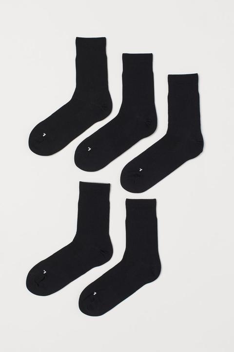 Pack 5 Calcetines De Deporte - Negro