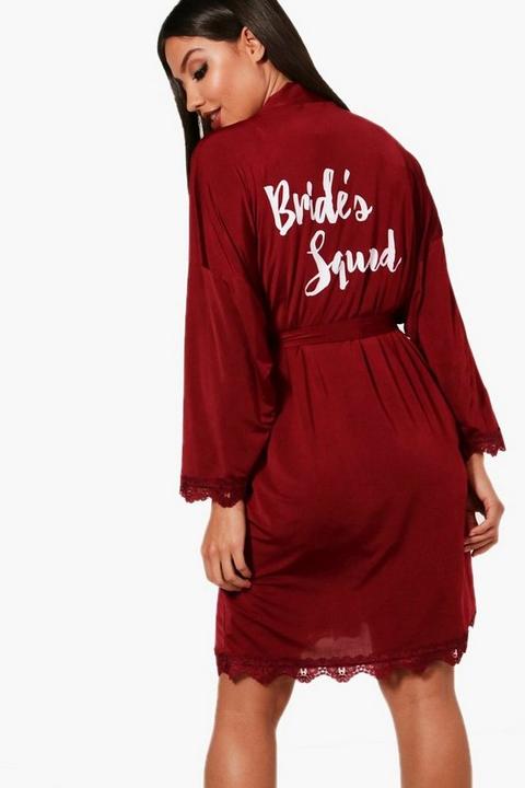boohoo bride dressing gown