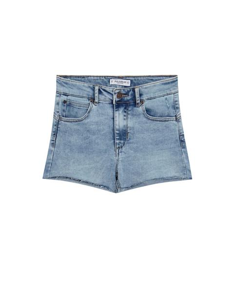 Short Denim Push Up Tiro Medio