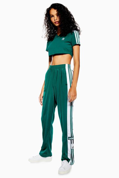 adidas green track pants womens