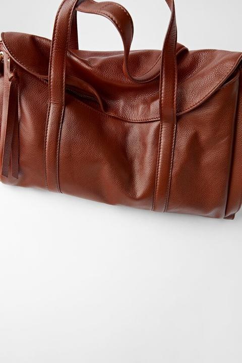 Sac Shopper En Cuir Avec Zip