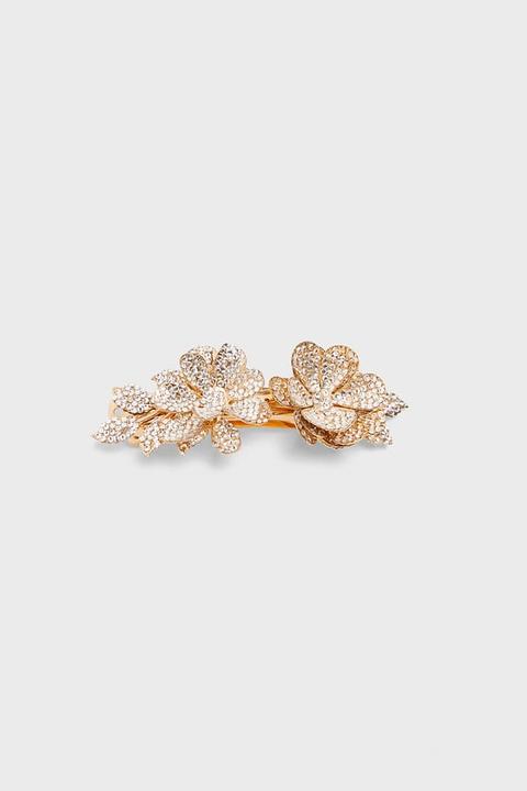 Clip Per Capelli Con Fiori Di Strass