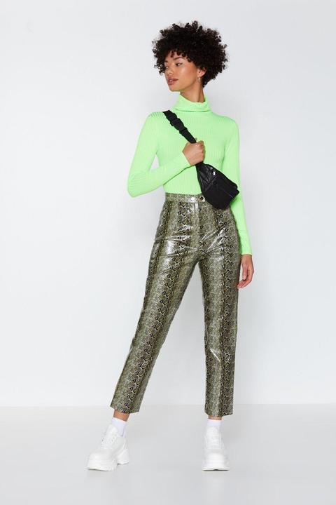 Ff-snake Faux Leather Pants
