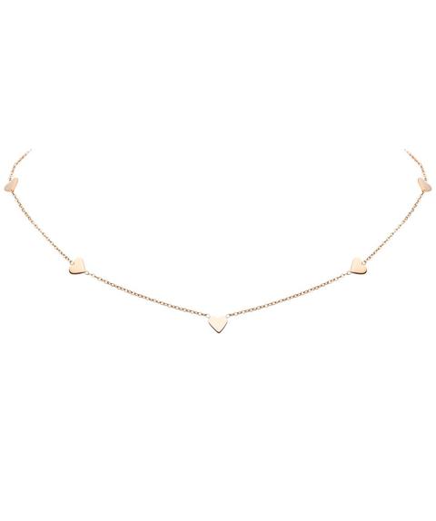 Multi Heart Choker Rose Gold