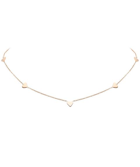 Multi Heart Choker Rose Gold