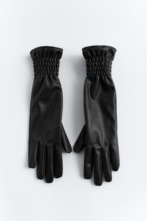 Guantes Efecto Piel Frunce