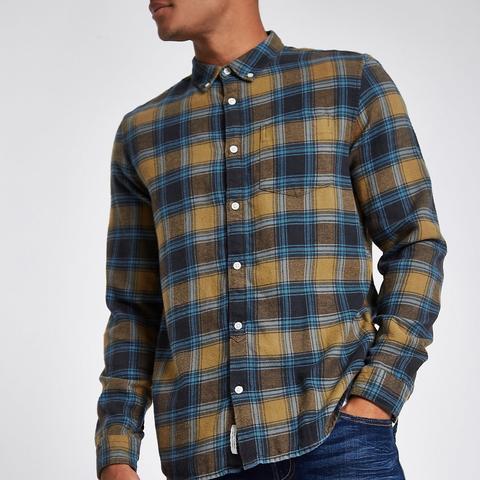 Yellow Check Long Sleeve Shirt