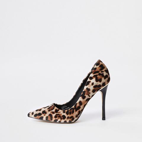 Brown Leopard Print Court Shoes from 