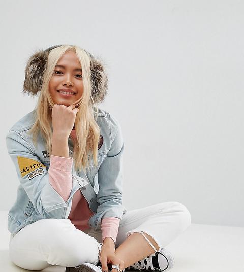Asos - Paraorecchie In Pelliccia Sintetica - Marrone