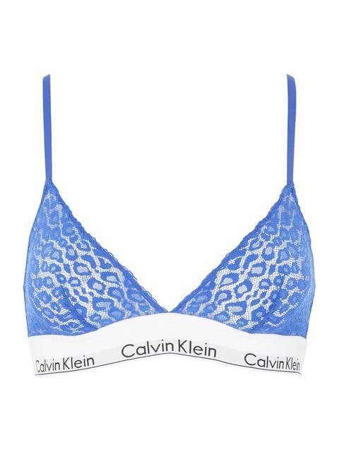 Calvin Klein Modern Cotton Lace Unlined Triangle Bra, Cobalt from House Of  Fraser on 21 Buttons