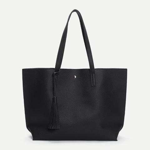 Tote De Pu Con Detalle De Flecos
