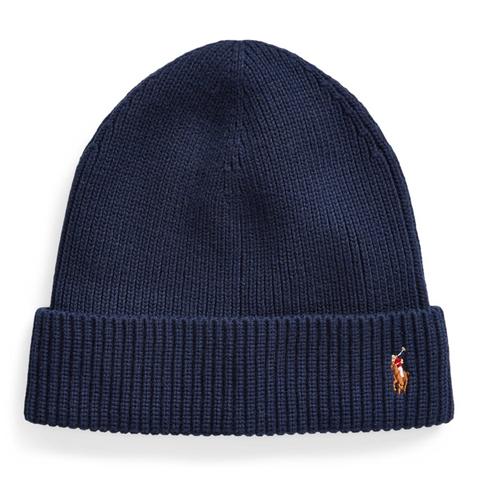 Gorro De Algodón En Punto De Canalé Con Caballo
