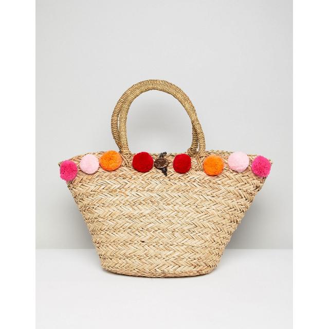 pom pom beach bag