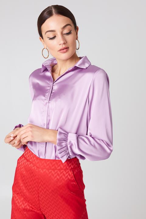 Na-kd Satin Shirt - Purple