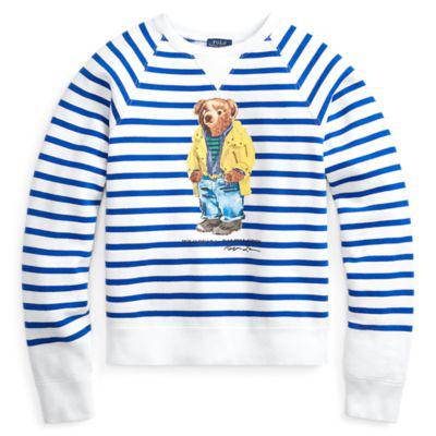 Camicia In Felpa A Righe Polo Bear