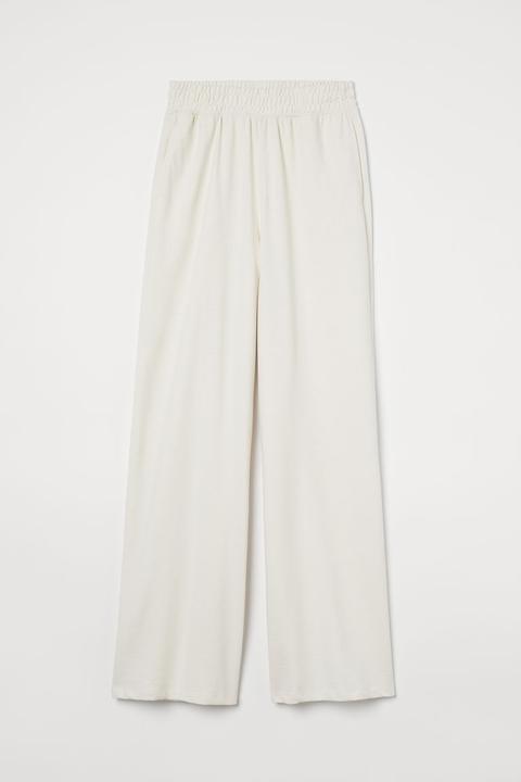 Pantalón De Chándal Amplio - Blanco
