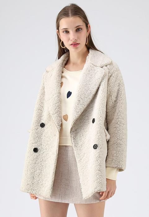 Out With A Sherpa Coat In Ivory