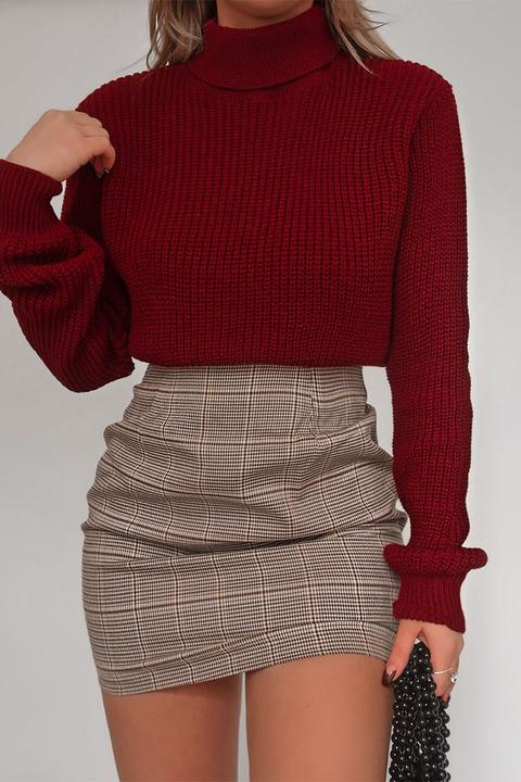 brown skirt mini