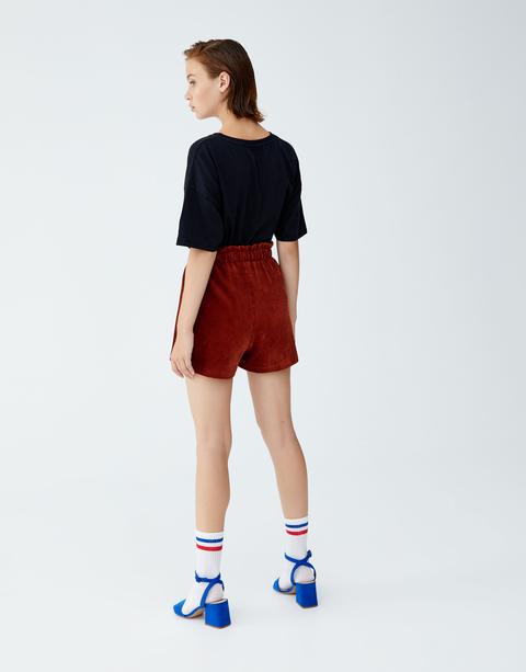 Shorts In Velluto A Costine