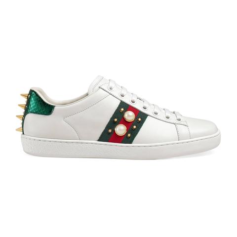 Women's Ace Studded Leather Sneaker