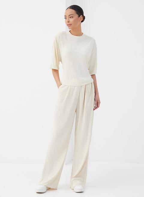 Lilibet Textured Tie Back Top Cream