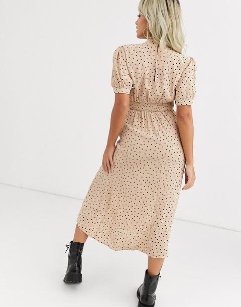 new look polka dot midi dress