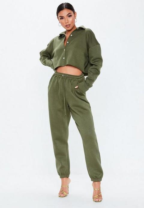 Khaki Oversized 90s Joggers, Kahki