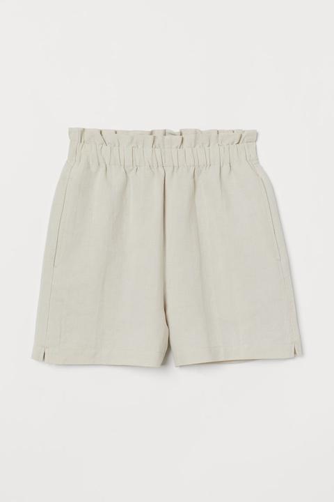 H & M - Linen-blend Shorts - Beige