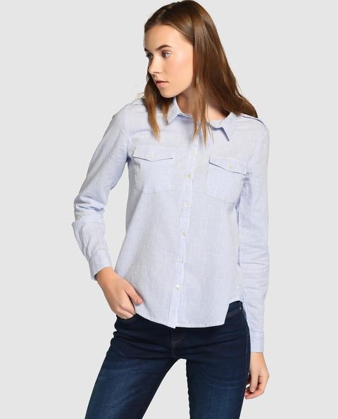 Camisa Oxford De Mujer Fórmula Joven De Rayas