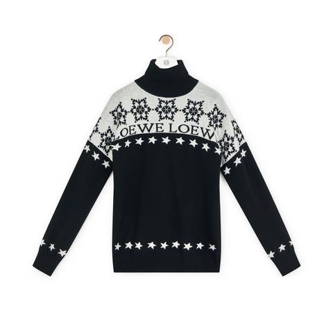 Snowflake High Neck Sweater